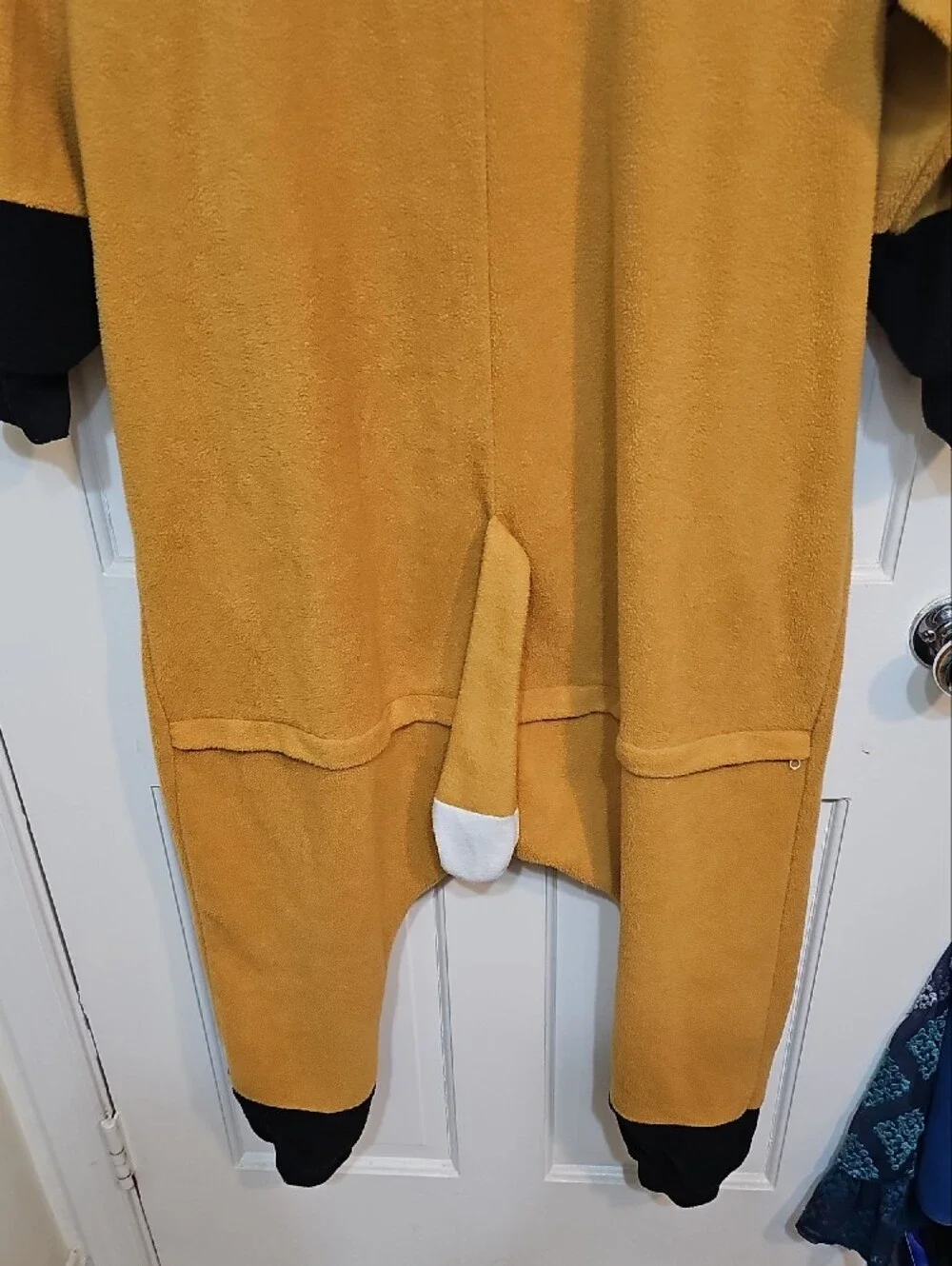 Cozy Fox Hooded Onesie - Mustard & White